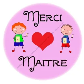 1 cabochon a collé 25 mm merci maître n°1
