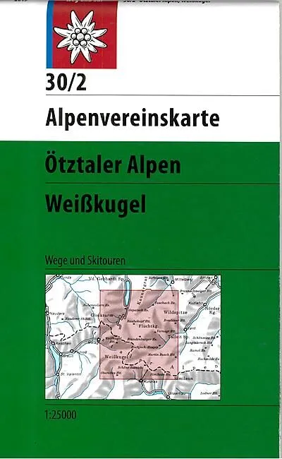 30 2 OZTALER ALPEN WEISSKUGEL 1 25 000