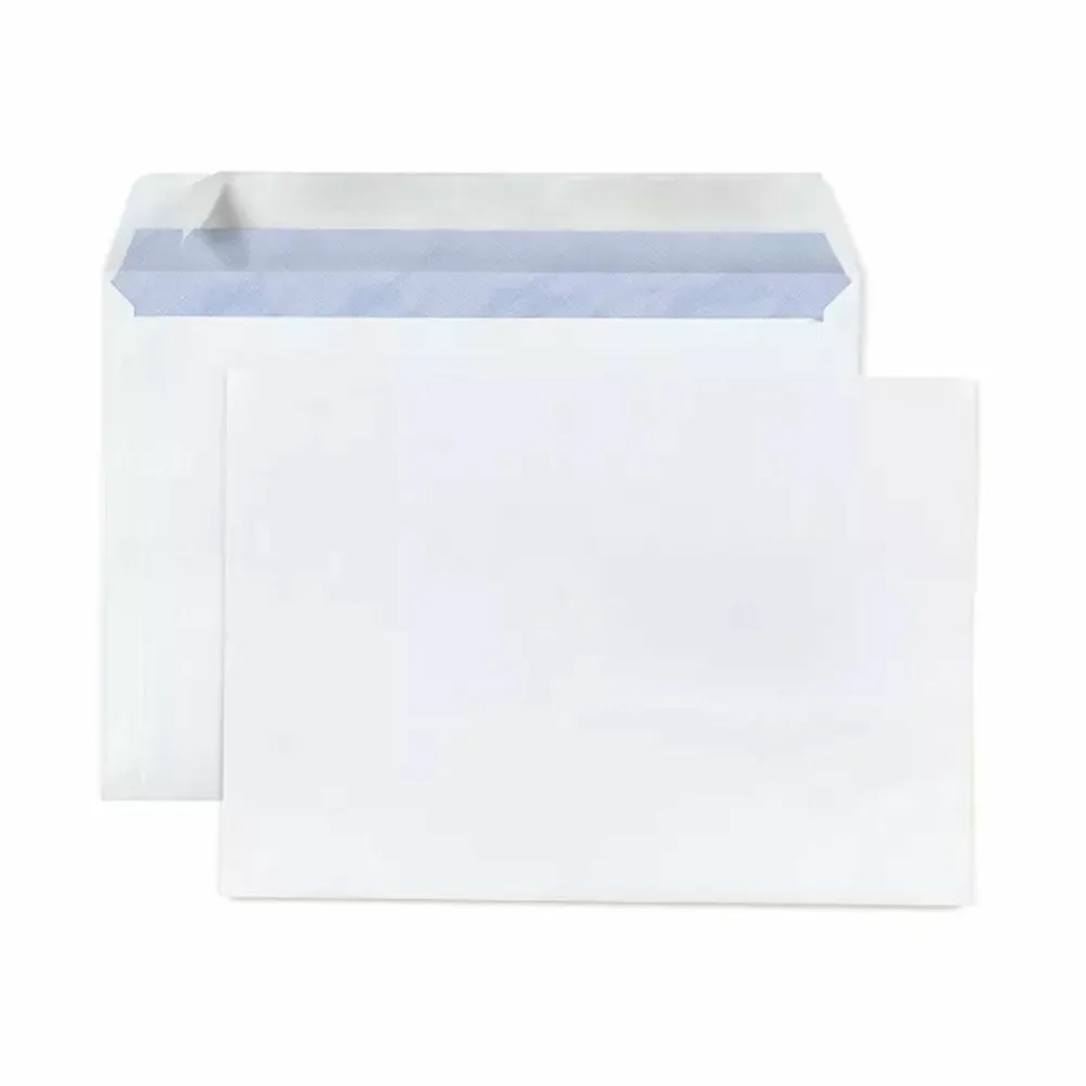 5 enveloppes blanches en papier - 16,2 x 22,9 cm