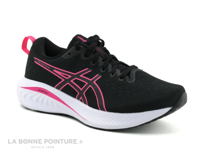 Achat chaussures Asics Femme Chaussure de Sport, vente Asics GEL EXCITE 10 Black Hot pink - 1012B418 - Basket running Femme