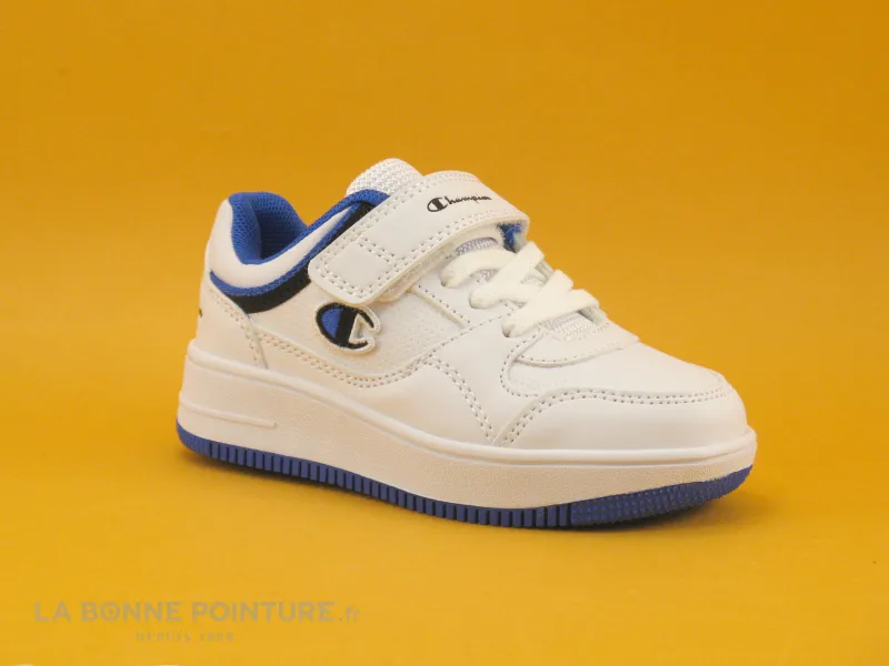 Achat chaussures Champion Bébé Basket, vente Champion Rebound Low B TD  S32217 - Basket BEBE blanc - bleu