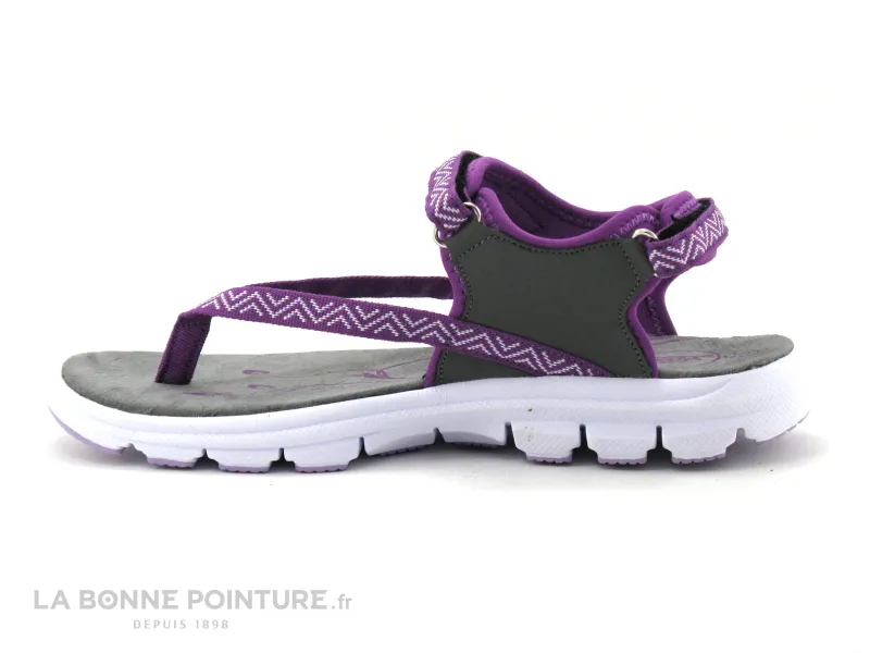 Achat chaussures LICO Femme Entre-doigts, vente Lico LAGOS Lilas Gris - Sandale Femme avec entre-doigts