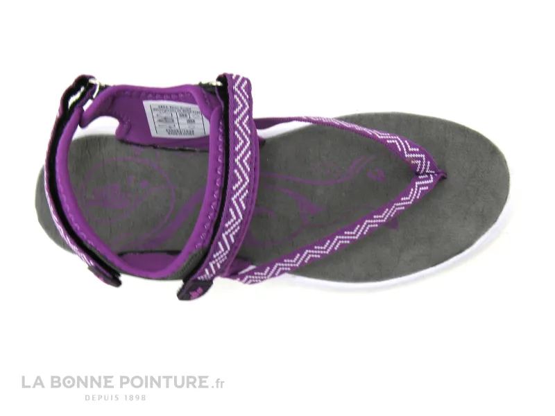 Achat chaussures LICO Femme Entre-doigts, vente Lico LAGOS Lilas Gris - Sandale Femme avec entre-doigts