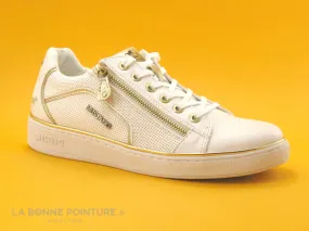 Achat chaussures Mustang Shoes Femme Basket, vente Mustang 1300-303-111 Blanc Or - Basket basse Femme