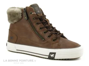 Achat chaussures Mustang Shoes Femme Chaussure montante, vente Mustang 1410-504-307 Cognac - Basket montante marron - Haut fourr