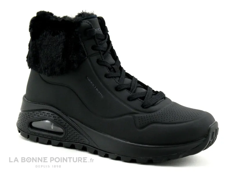 Achat chaussures Skechers Femme Chaussure montante, vente Skechers UNO RUGGED FALL AIR - Black - 167274 - Bottillon F