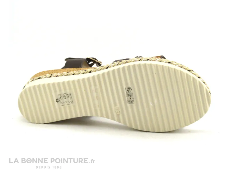 Achat chaussures The Divine Factory Femme Sandale et Nu-pieds, vente The Divine Factory  HT4833 Camel metallise et marron - Sand