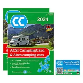 ACSI CAMPINGCARD ET AIRES CAMPINGS CARS 2024