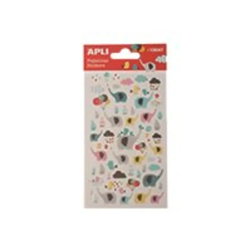 Apli - 1 feuille gommettes éléphants