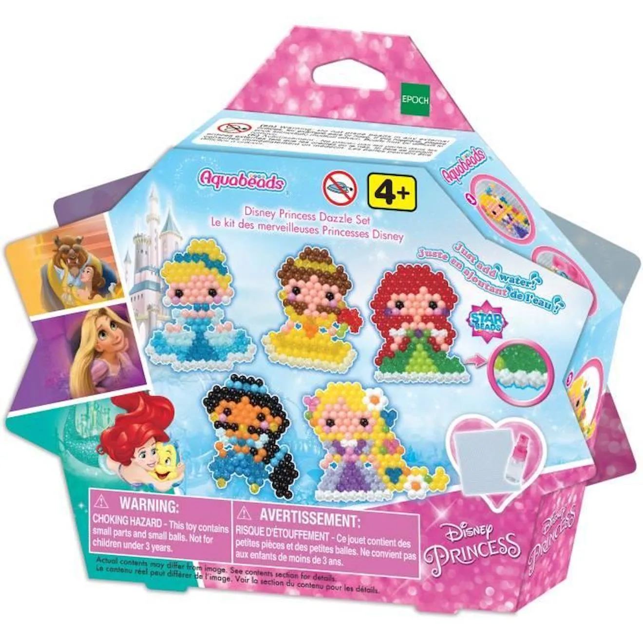 Aquabeads - EPOCH - Coffret Princesses Disney - Plus de 800 perles étoiles multicolores bleu - Epoch