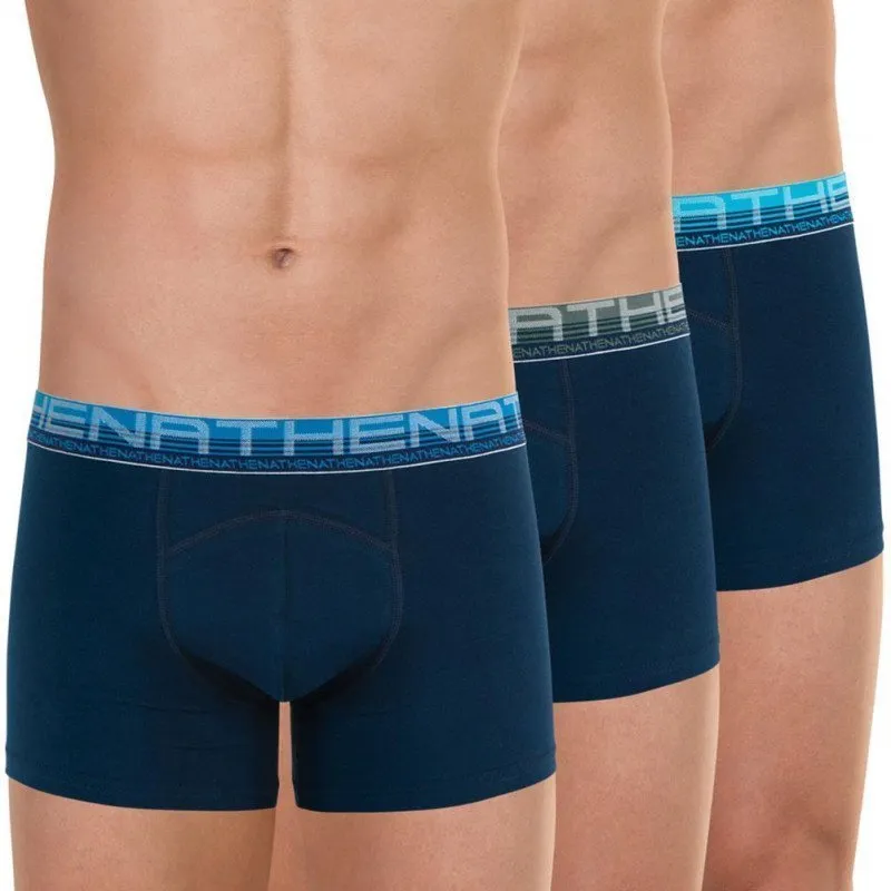 ATHENA 3 Boxers Homme Coton Bio BIOPACK Marine Marine Marine