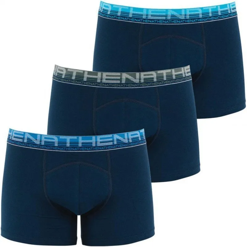 ATHENA 3 Boxers Homme Coton Bio BIOPACK Marine Marine Marine