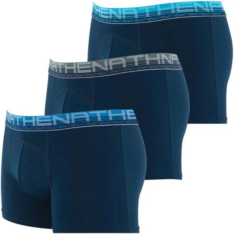 ATHENA 3 Boxers Homme Coton Bio BIOPACK Marine Marine Marine