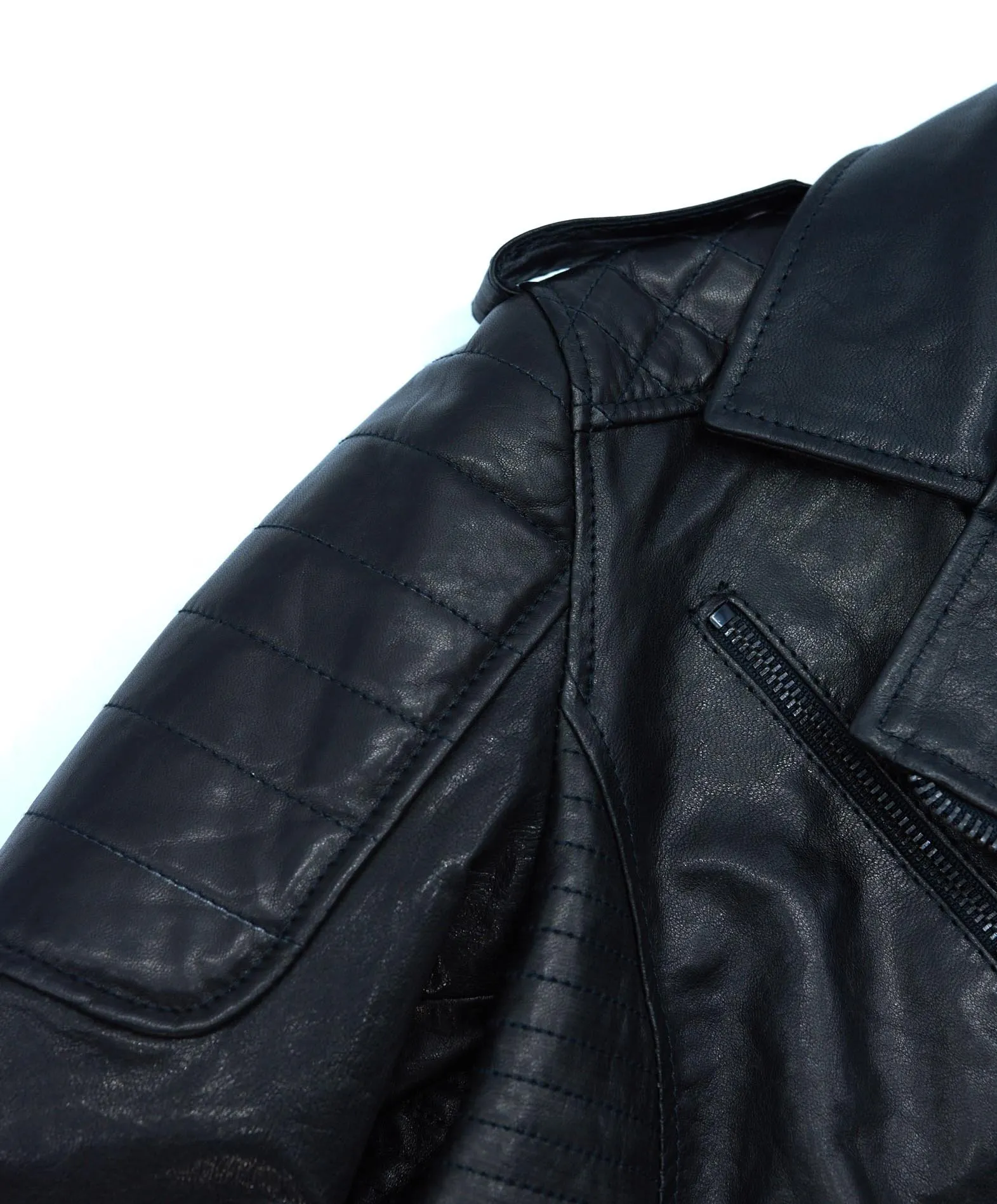 Blouson cuir femme motard noir vintage 