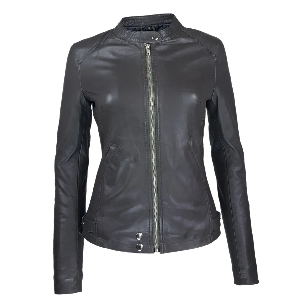 blouson femme cuir jason style motard