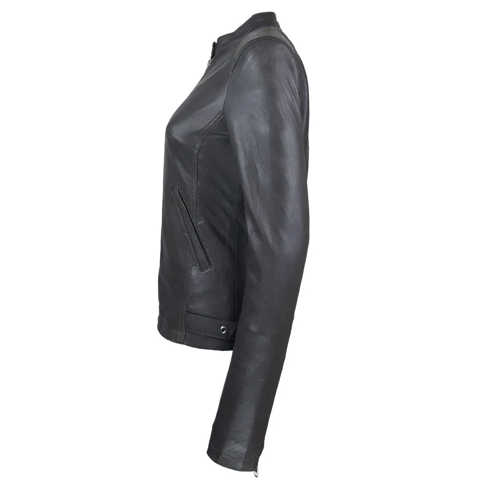 blouson femme cuir jason style motard