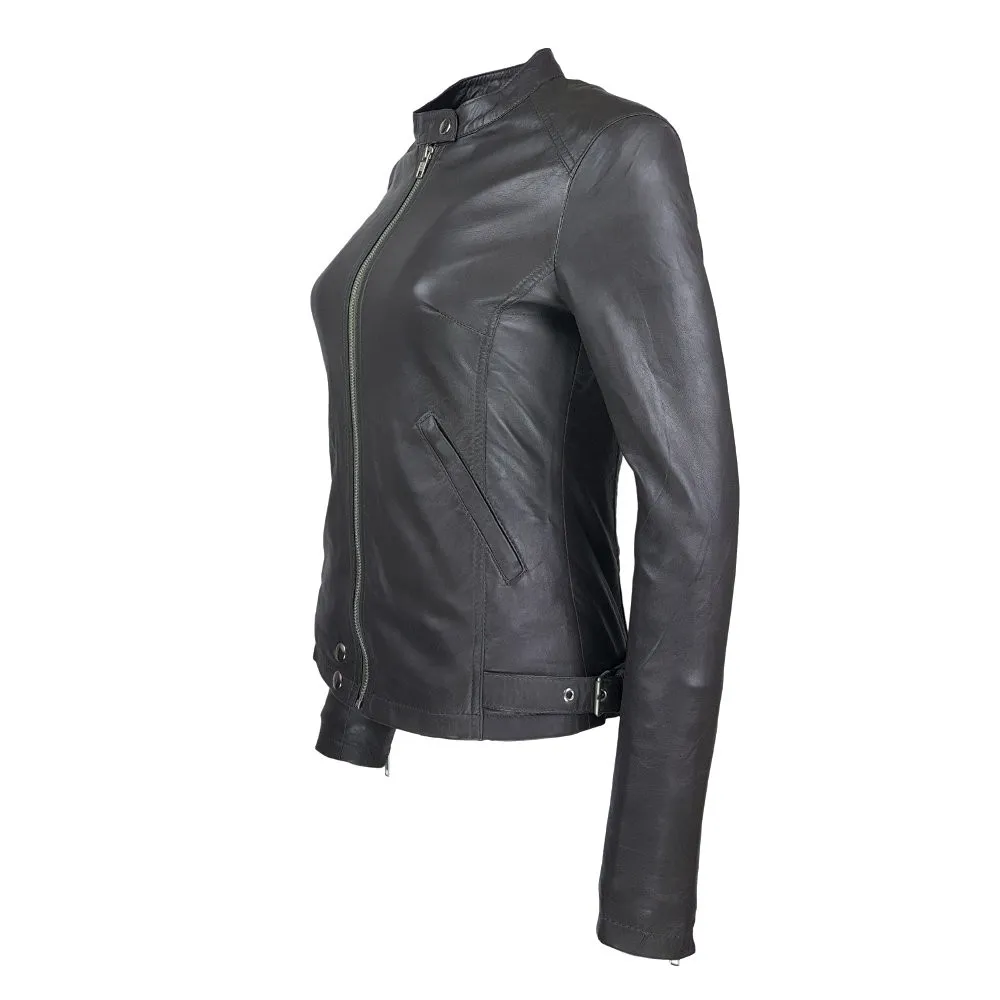 blouson femme cuir jason style motard