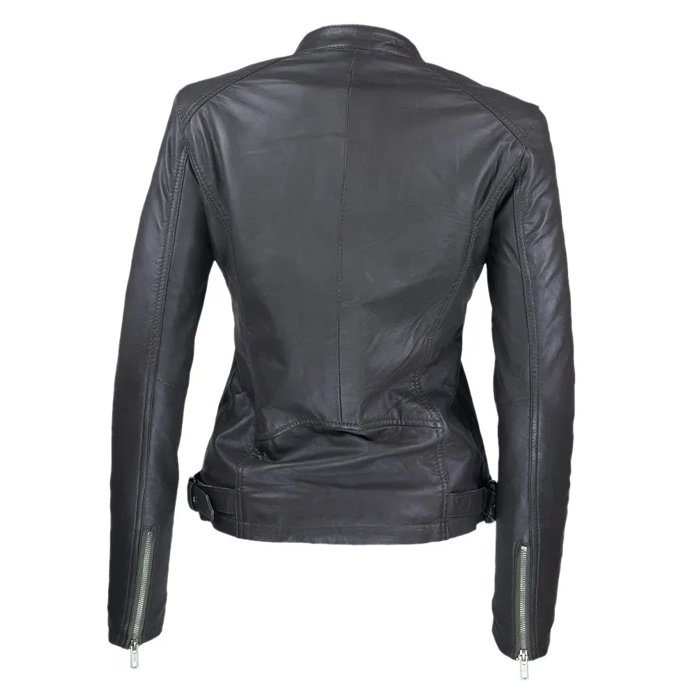 blouson femme cuir jason style motard