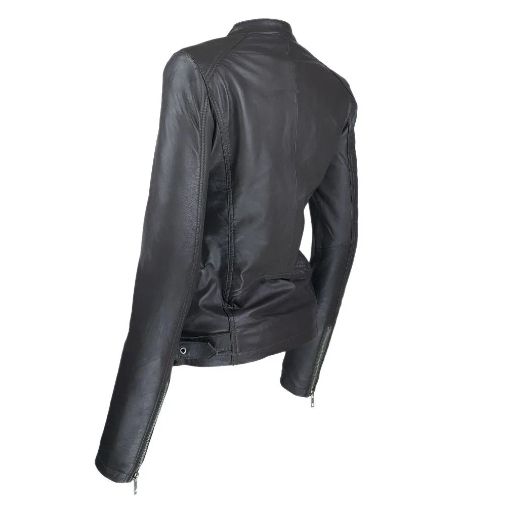 blouson femme cuir jason style motard