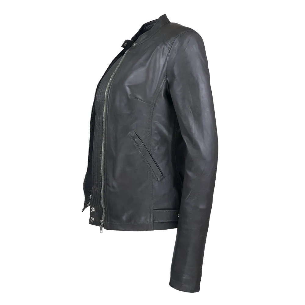 blouson femme cuir jason style motard