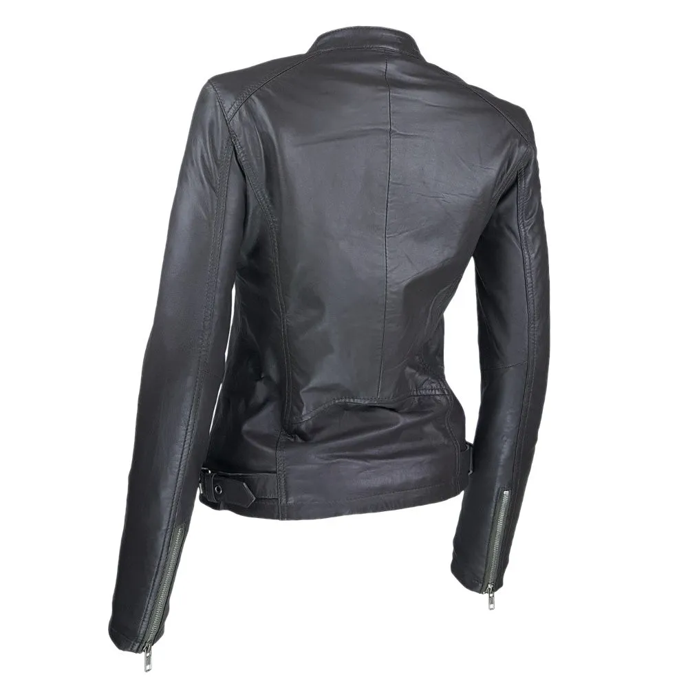 blouson femme cuir jason style motard