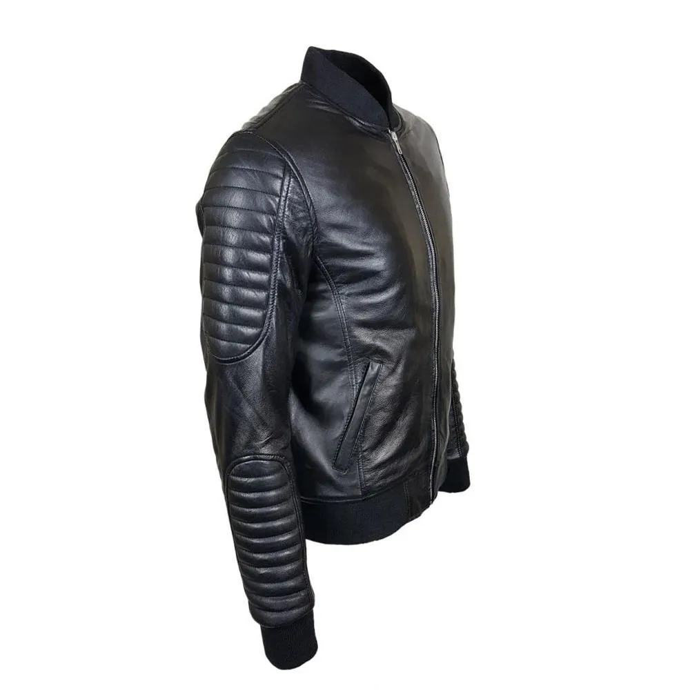 blouson motard cuir homme nebraska