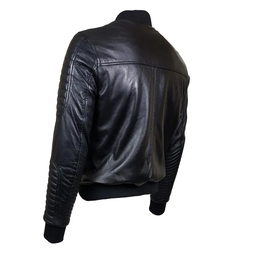 blouson motard cuir homme nebraska