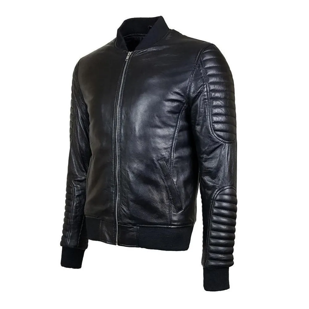 blouson motard cuir homme nebraska