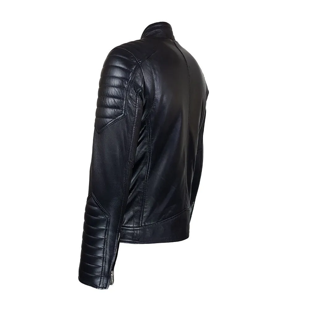 blouson motard cuir homme razia