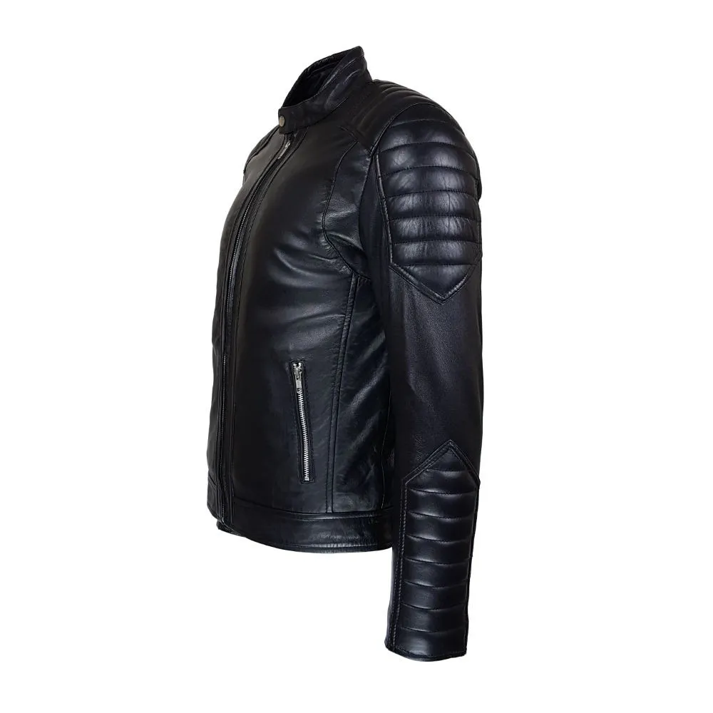 blouson motard cuir homme razia