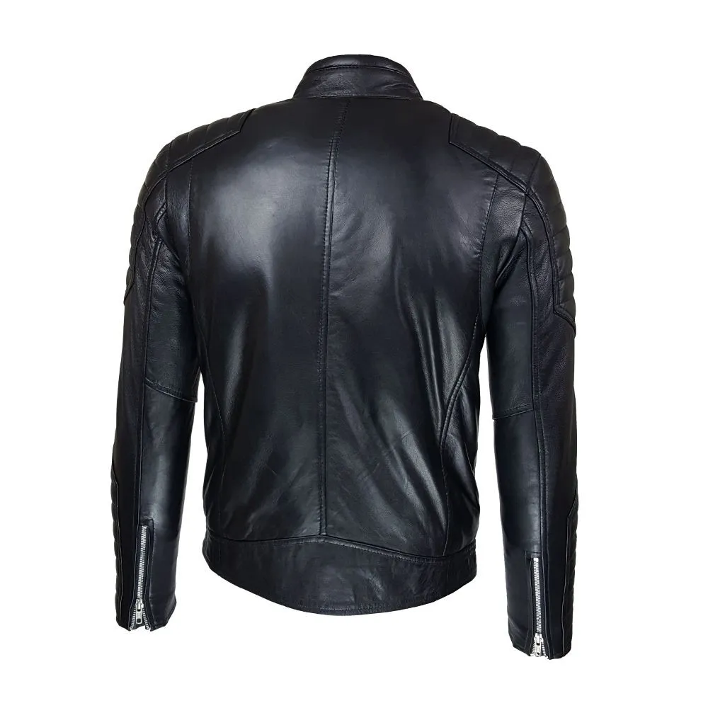 blouson motard cuir homme razia