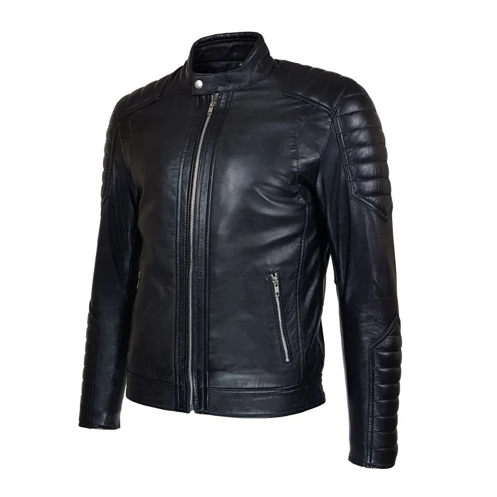 blouson motard cuir homme razia