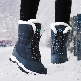 Bottes d'hiver à semelle épaisse imperméables pour femmes