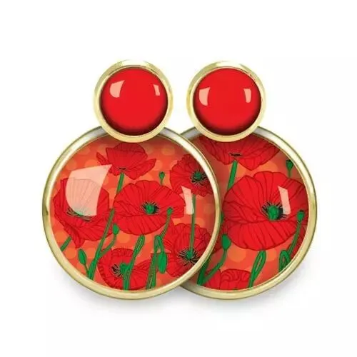 Boucles illustrées de créateur, Coquelicot