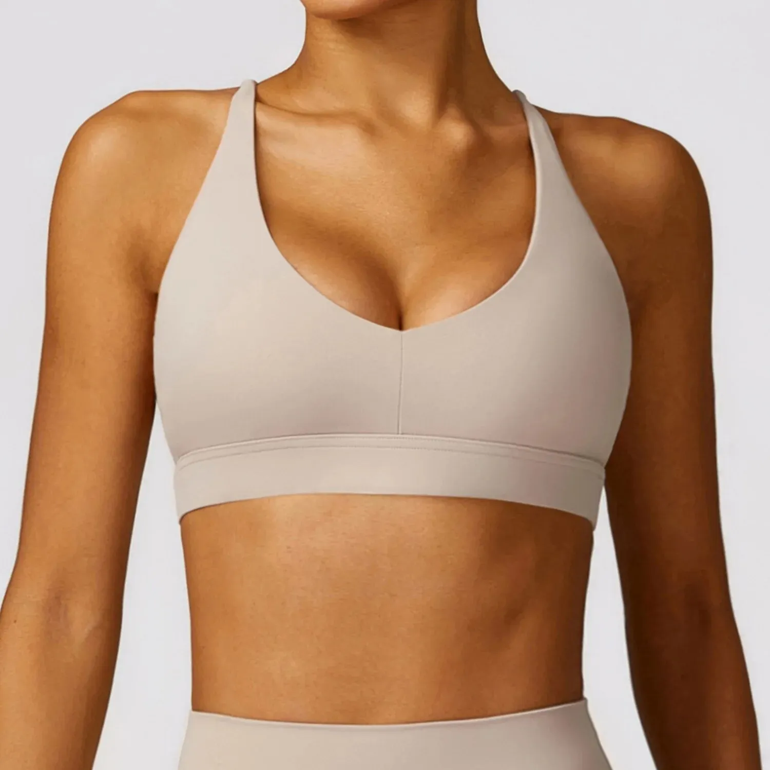 Brassière push up bretelles croisées pour femme