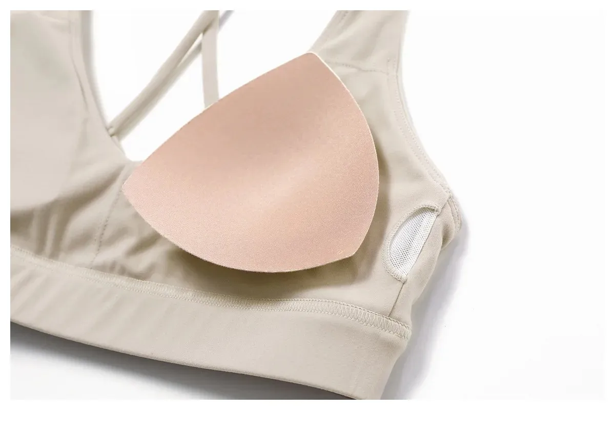 Brassière push up bretelles croisées pour femme