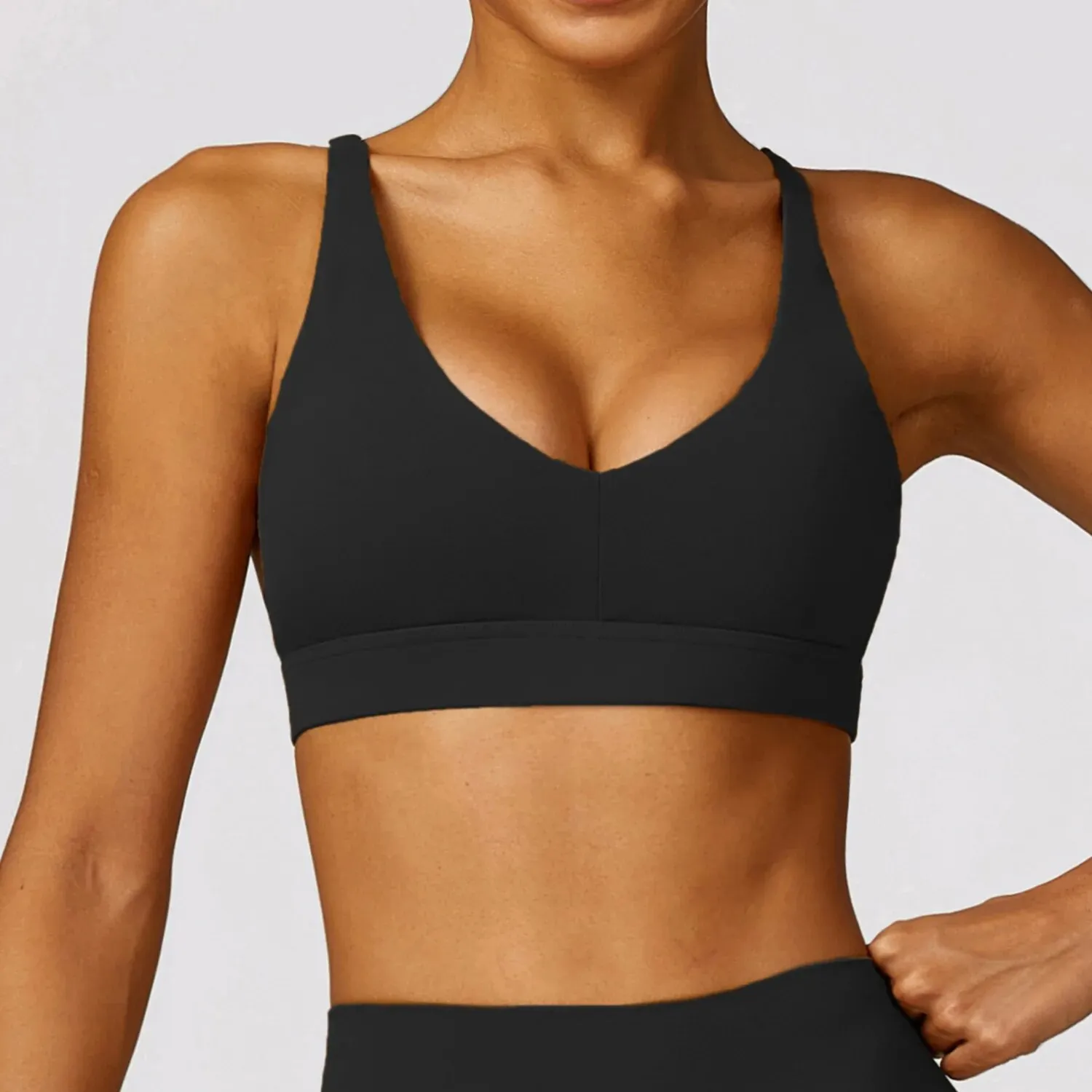 Brassière push up bretelles croisées pour femme