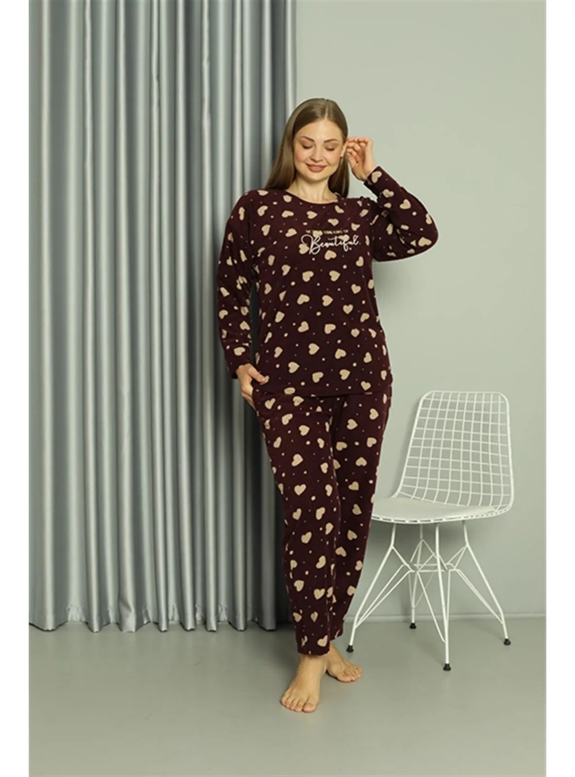 Burgundy - Plus Size Pyjamas