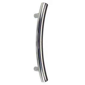 Bâton de maréchal cintré en inox pour porte battante