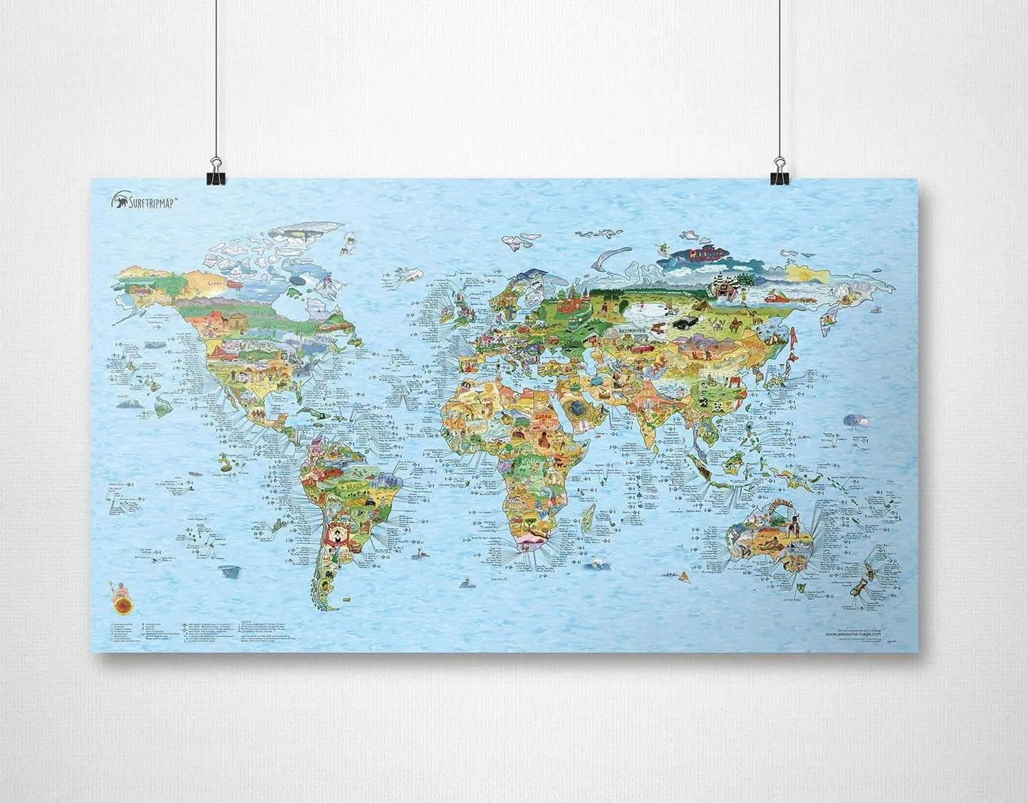 Carte Surf Trip Monde