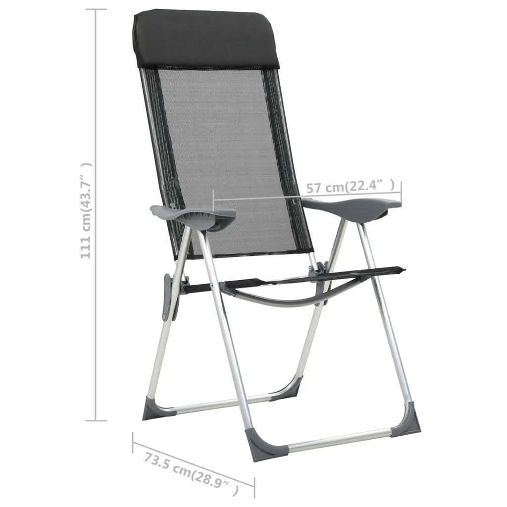 Chaises de camping par deux