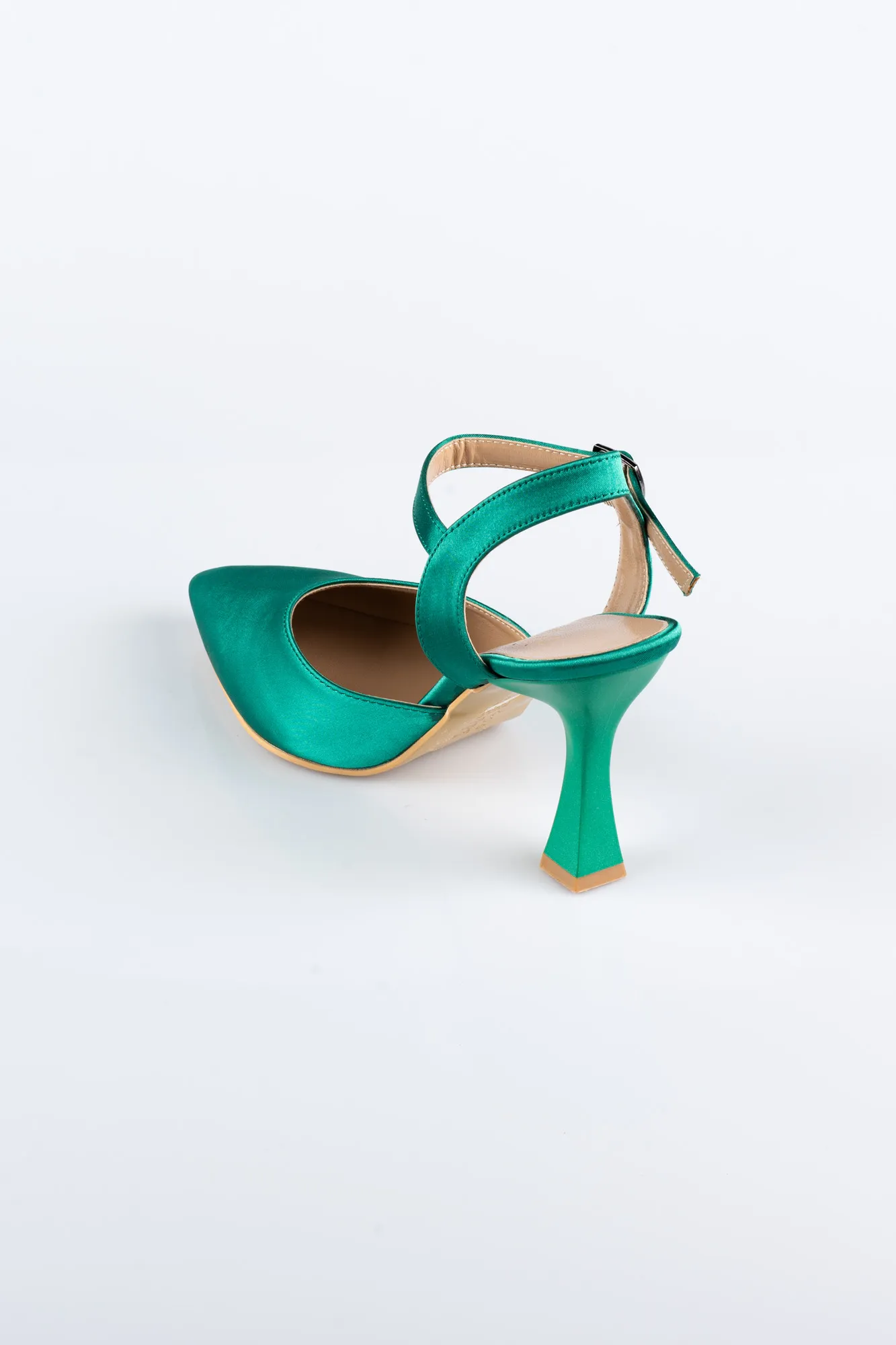 Chaussure de soirée Satin Vert AB1086