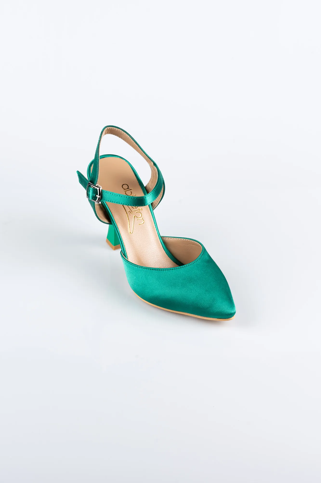 Chaussure de soirée Satin Vert AB1086