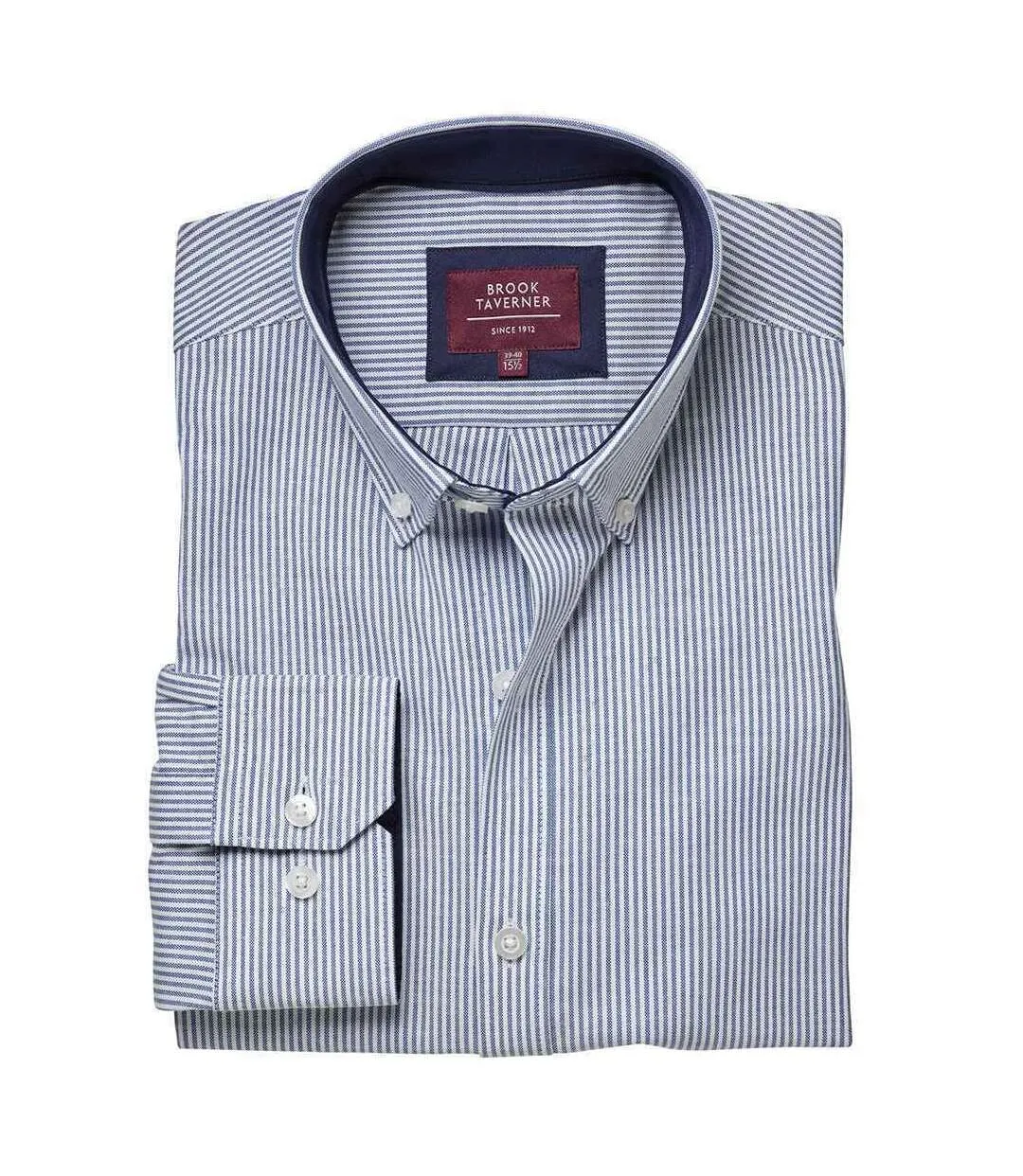 Chemise formelle lawrence homme bleu marine à rayures Brook Taverner