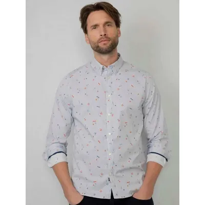 Chemise à imprimé all-over N°427 - Chalk white - Petrol Industries