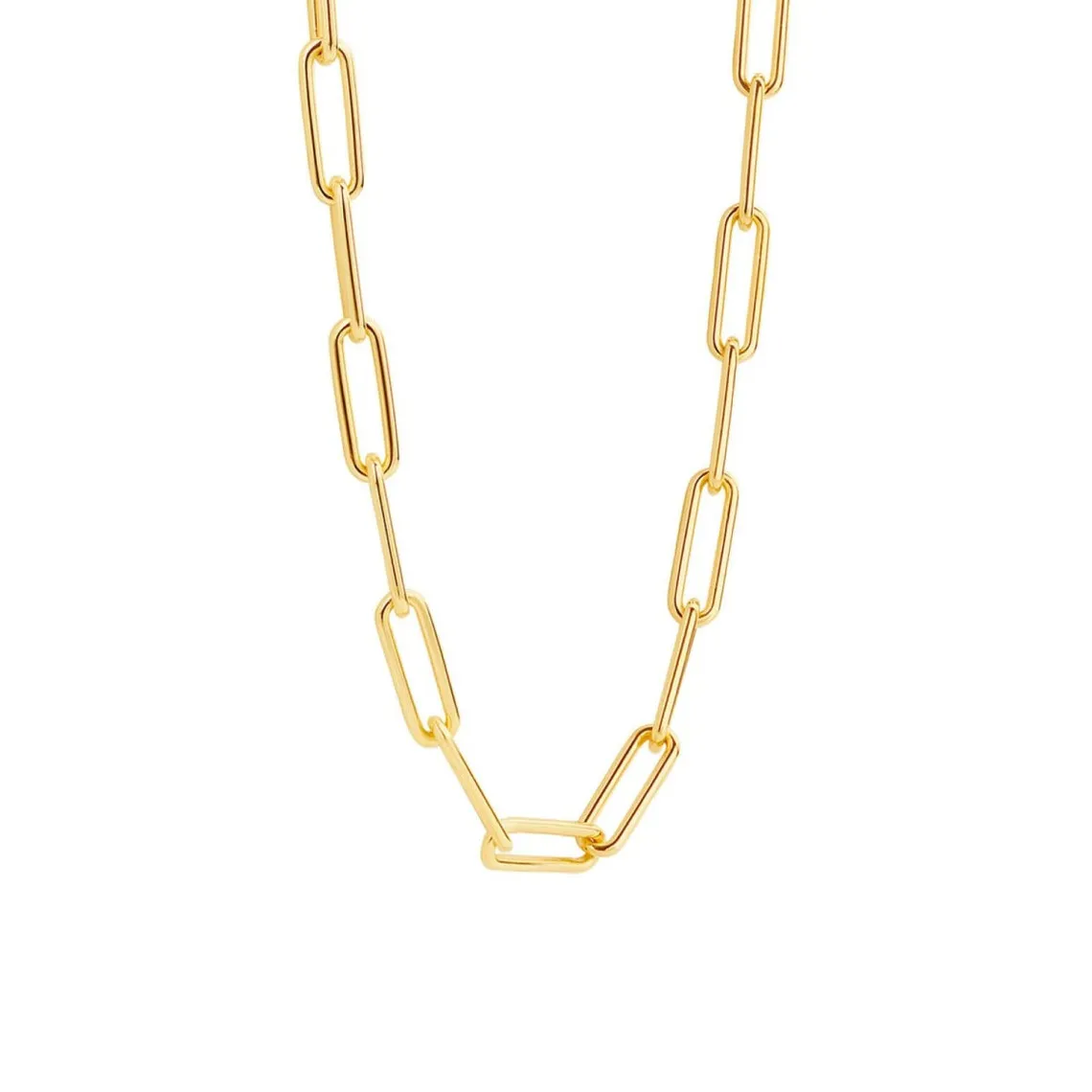 Collier Ti Sento 3937SY - argent doré grandes mailles rectangulaires Femme | 3 Suisses