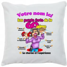 Coussin Anniversaire 60 ans femme