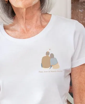 Coussin Couple de dos grands-parents