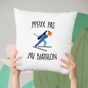 Coussin J'peux pas j'ai biathlon