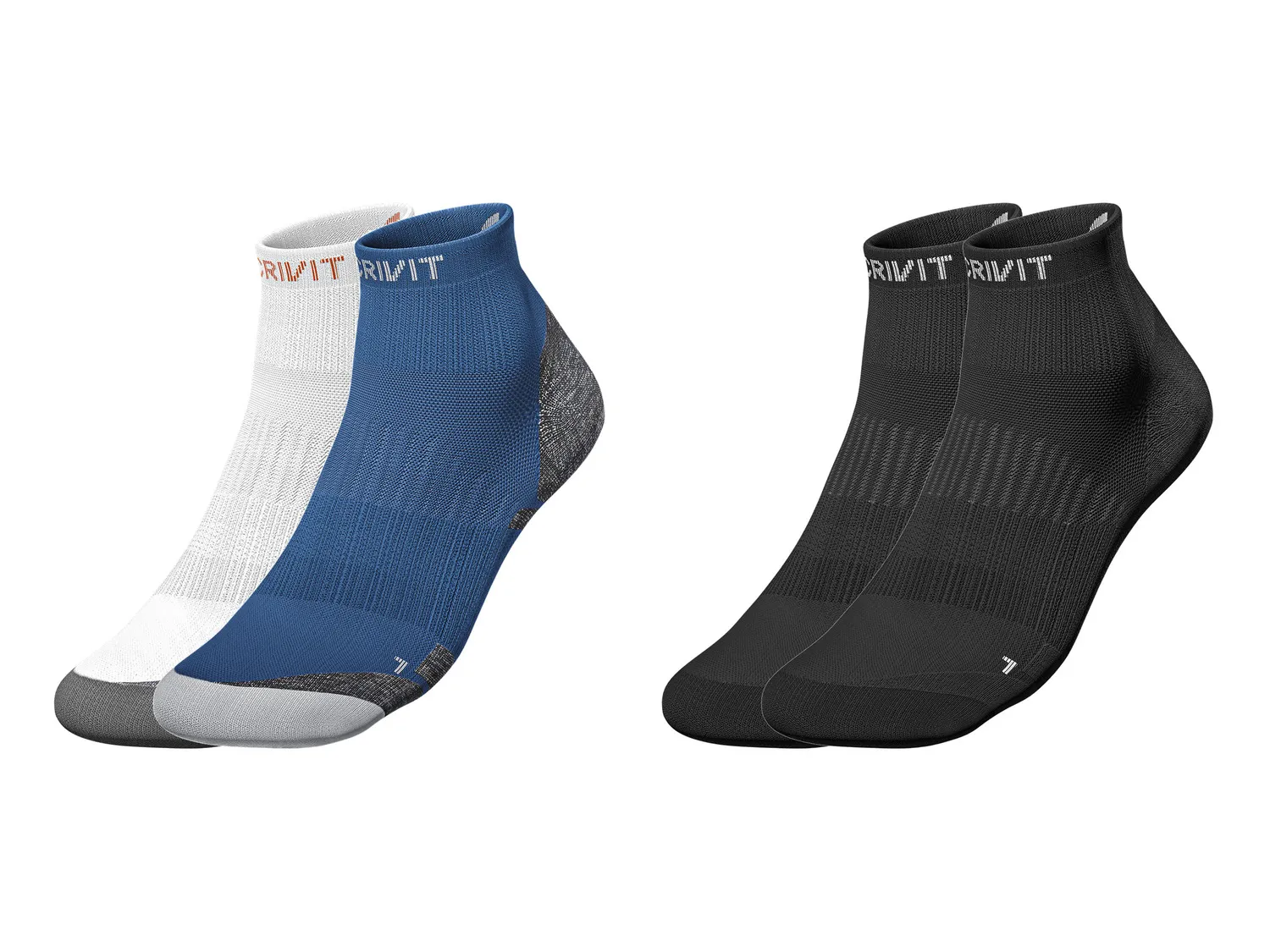 CRIVIT Lot de 2 paires de chaussettes de course homme